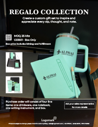 Regalo Custom Travel Tumbler, Notebook & Pen Gift Set